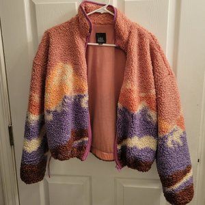 Wild Fable Landscape Sherpa Zip Up Jacket (Like New!)